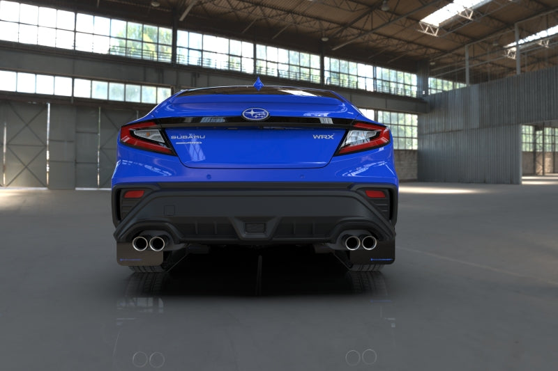 Bavette garde-boue Rally Armor 2022 Subaru WRX noire UR avec logo bleu
