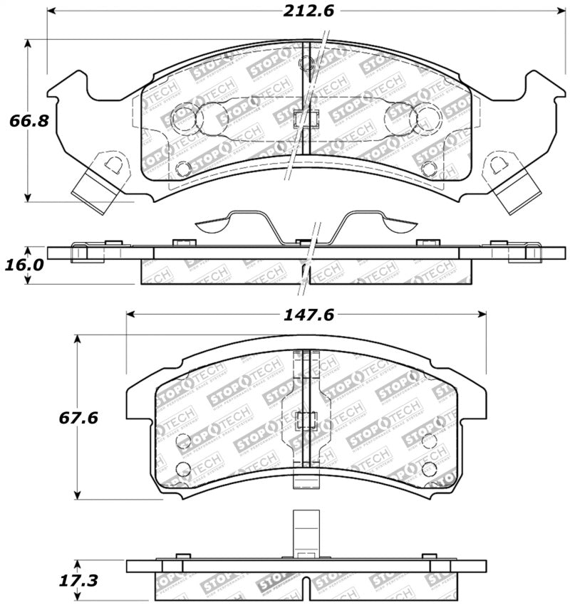 Plaquettes de frein StopTech Performance