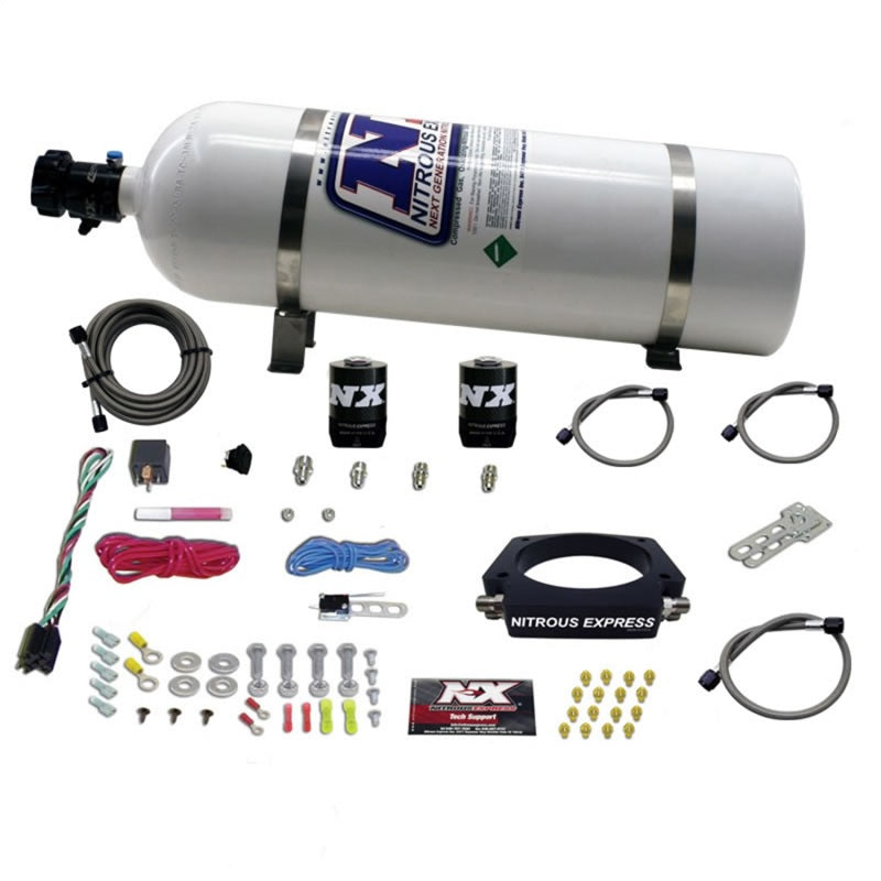 Kit de plaque nitreuse Nitrous Express GM LS 102 mm (50-400 CV) avec bouteille de 15 lb