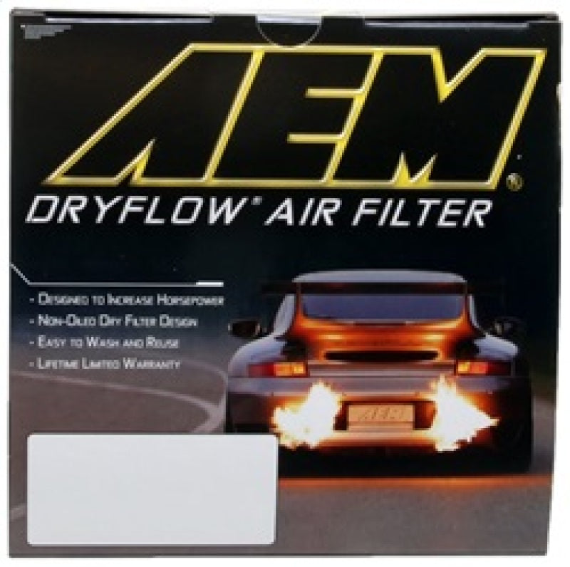 Filtre à air AEM DryFlow - Rond 2,75 po ID x 6,25 po OD x 8,25 po H pour Ford/Volvo 2007-2014