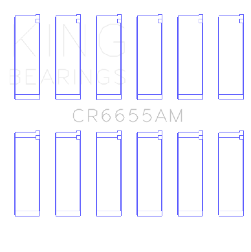 King Engine Bearings Mazda JE39 (Size STD) Connecting Rod Bearings Set (6 Pairs)
