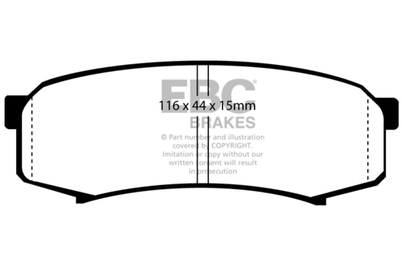 Plaquettes de frein arrière EBC 10+ Lexus GX460 4.6 Greenstuff