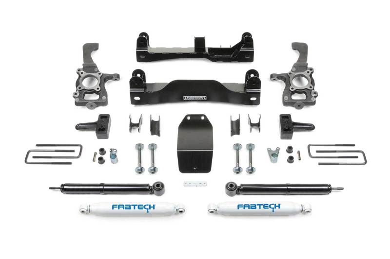 Système de base Fabtech 09-13 Ford F150 4WD 4 pouces avec amortisseurs de performance