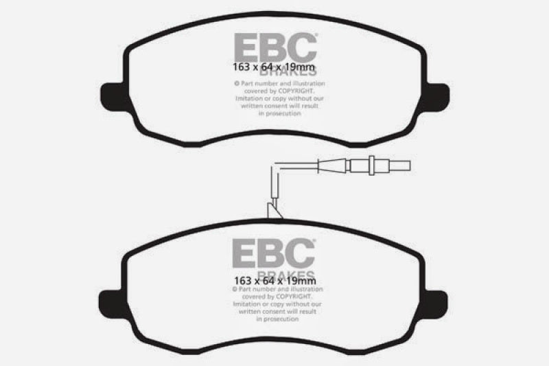 Étrier de frein EBC AP Racing CP7040 (plaquette de frein AP Racing CP7040D54) Plaquettes de frein Bluestuff