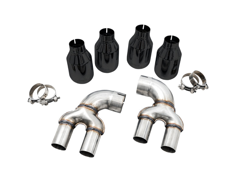 Kit de conversion de configuration d'origine vers pointe quadruple AWE Tuning 2019+ pour BMW M340i (G20) - Pointe noire diamantée