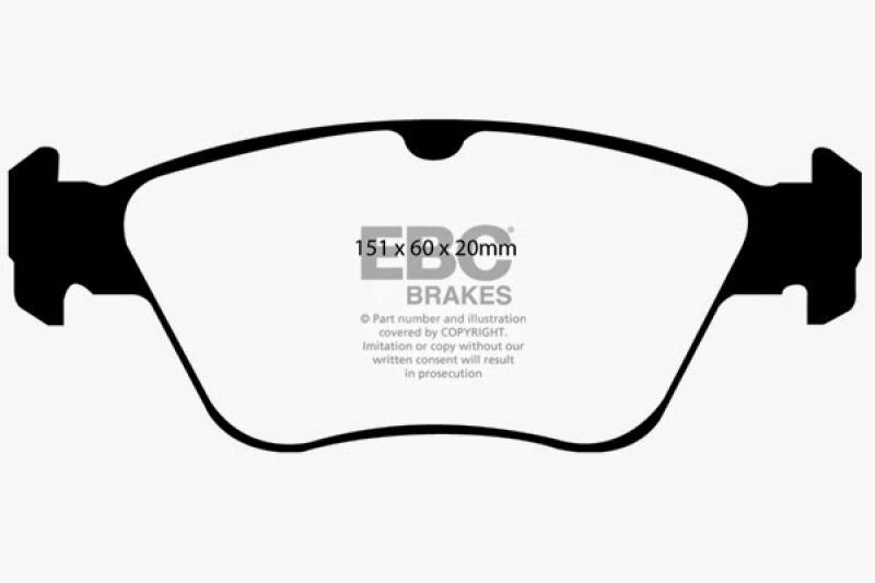 Plaquettes de frein avant EBC 99-01 Mercedes-Benz C230 (W202) 2.3 Yellowstuff