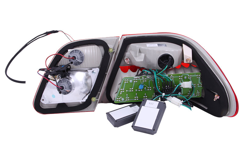 Feux arrière à LED ANZO 1996-2002 Mercedes Benz Classe E W210 Rouge/Clair