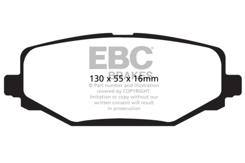 Plaquettes de frein arrière EBC 12+ Chrysler Town & Country 3.6 Yellowstuff
