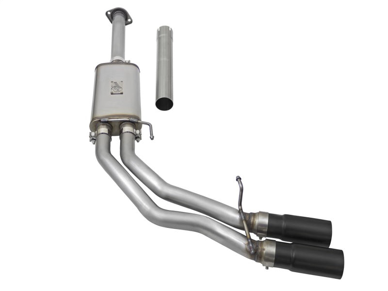 Échappements aFe Rebel 3 pouces SS Cat-Back 15-16 Ford F-150 EcoBoost V6 2,7/3,5 L V8 5,0 L avec embouts noirs