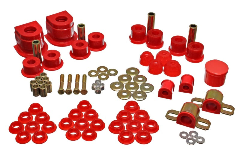 Ensemble de bagues principales Hyper-Flex rouges pour Mazda RX7 86-91 Energy Suspension