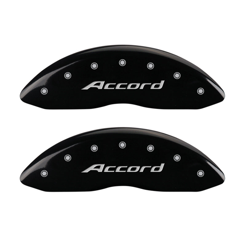 Couvre-étriers MGP 4 gravés avant Accord gravés arrière Accord finition noire argent ch