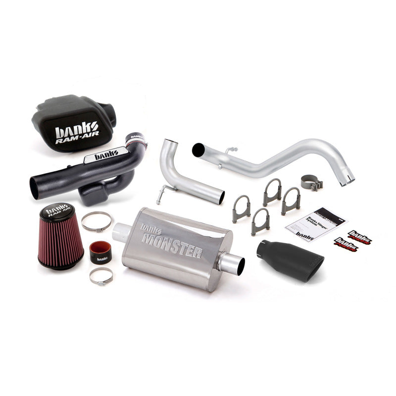 Banks Power 12-15 Jeep 3.6L Wrangler (tous) 2dr Stinger Sys (sans AutoMind) - SS Single Exh avec Blk Tip