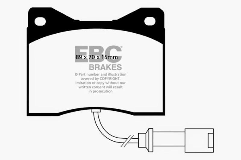 Plaquettes de frein arrière Redstuff EBC 88-90 Lamborghini Countach 5.2 (Anniversaire)