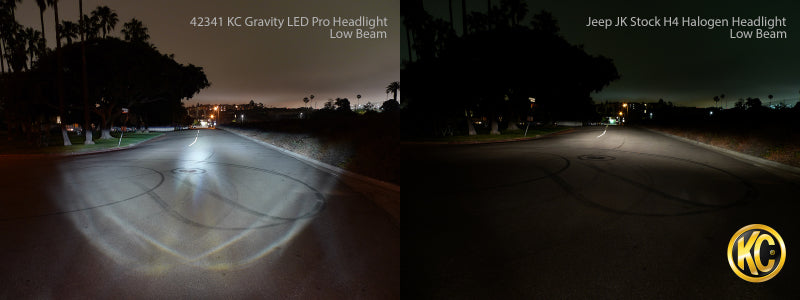 Phare de rechange KC HiLiTES 07-18 Jeep JK 7 pouces Gravity LED Pro approuvé DOT (simple)