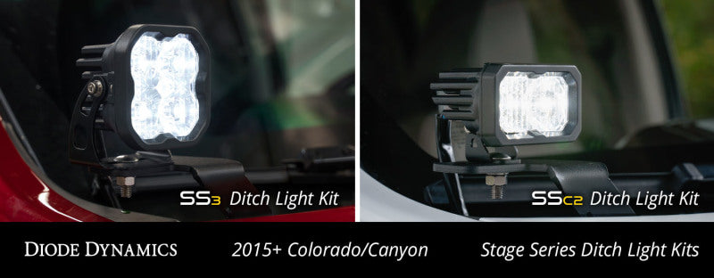 Kit d'éclairage de fossé à LED Diode Dynamics 15-21 Colorado/Canyon SS3 - Combo jaune sport