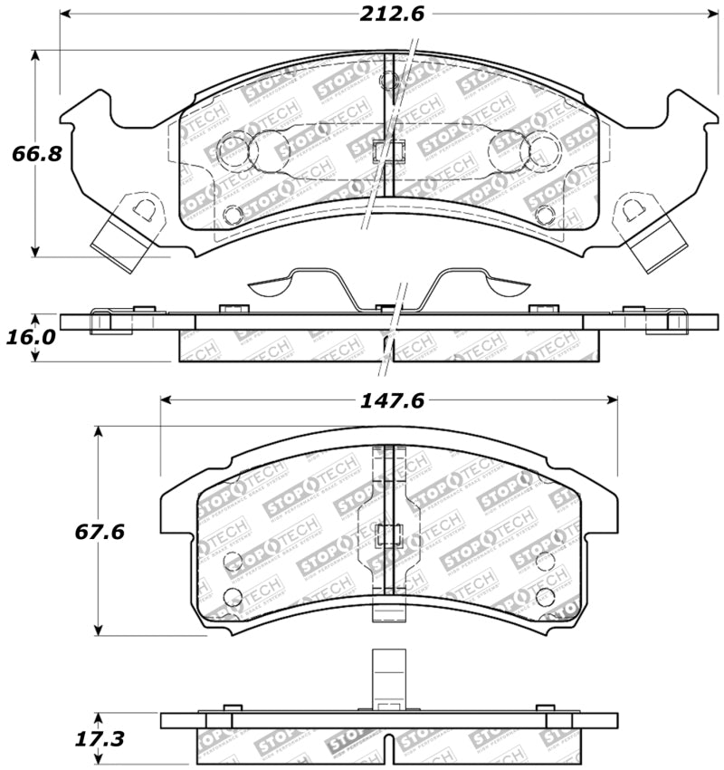 Plaquettes de frein StopTech Performance
