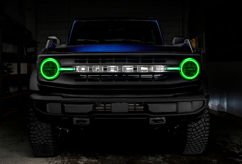 Oracle 21-22 Ford Bronco Headlight Halo Kit w/DRL Bar - Base Headlights -w/2.0 Cntrl