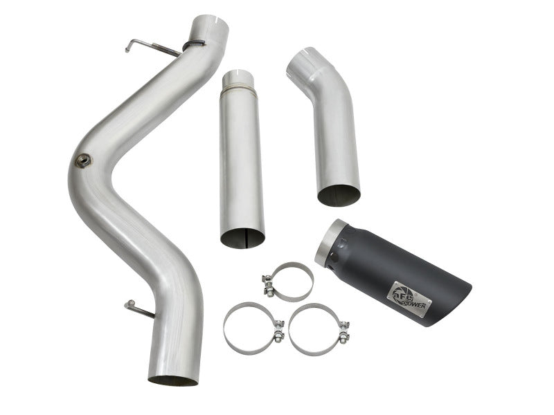 Échappements aFe LARGE Bore HD 5 pouces DPF-Back SS avec embouts noirs 16-17 GM Diesel Truck V8-6.6L (td) LML/L5P