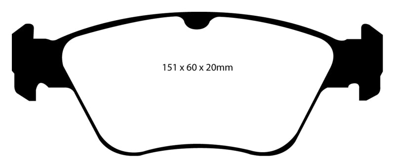 Plaquettes de frein avant EBC 99-01 Mercedes-Benz C230 (W202) 2.3 Yellowstuff