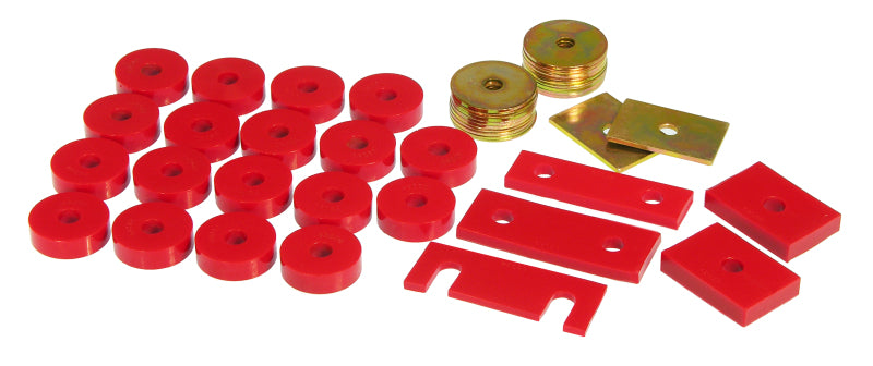 Support de carrosserie Prothane 55-57 Chevy Full Conv uniquement - Rouge
