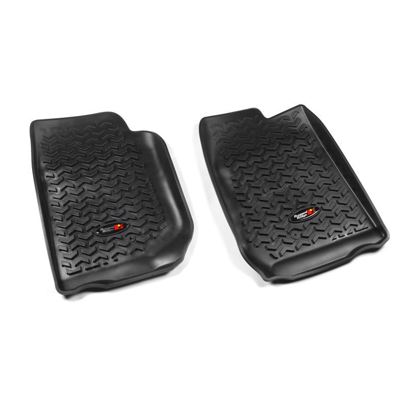 Revêtement de plancher avant Rugged Ridge noir pour Jeep Wrangler Unlimited JK 4 portes 2007-2018