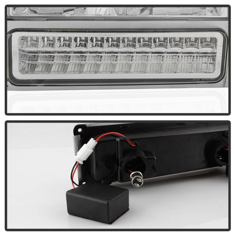xTune 92-94 Blazer Full Size Corner/LED Bumper Headlights Chrome HD-JH-CCK88-LED-AM-C-SET