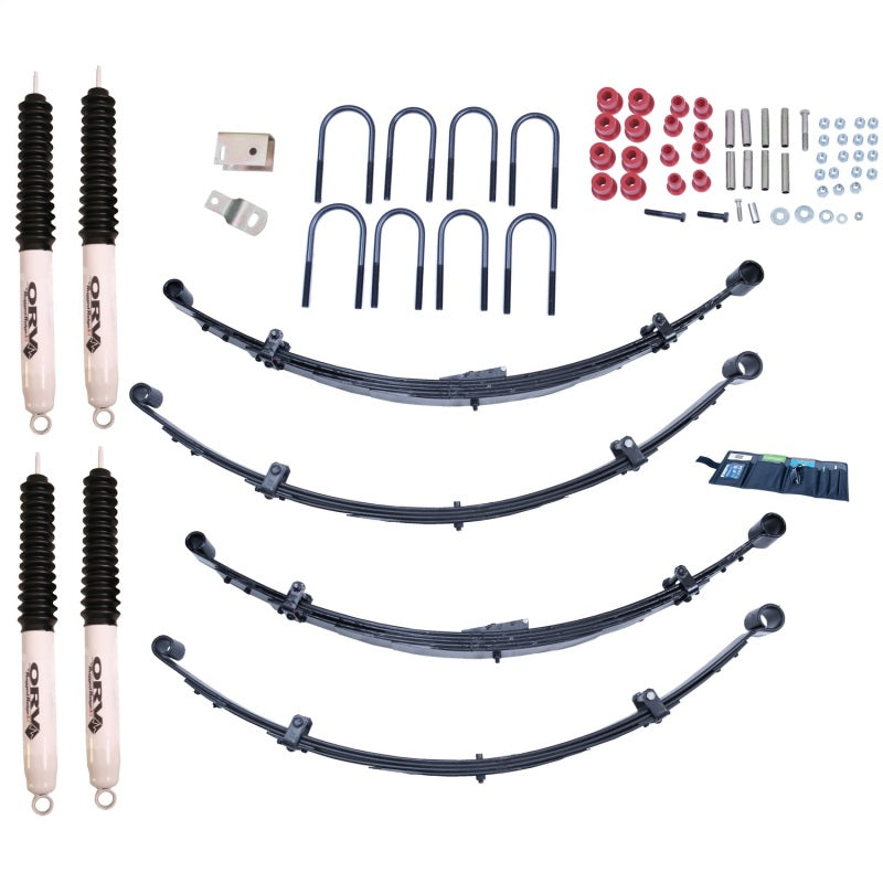Kit de levage Rugged Ridge 4 pouces avec amortisseurs 87-95 Jeep Wrangler Jeep Wrangler YJ