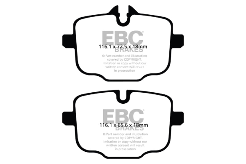 Plaquettes de frein arrière Yellowstuff EBC 2021+ pour BMW M3/M4 3.0TT (G80/G82/G83)