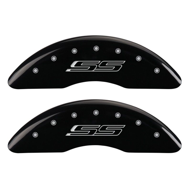 Couvre-étriers MGP 4 gravés avant et arrière Gen 5/SS finition noire argent ch