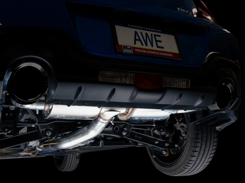 Échappement arrière AWE Subaru BRZ/Toyota GR86/Toyota 86 Touring Edition - Embouts noirs diamantés