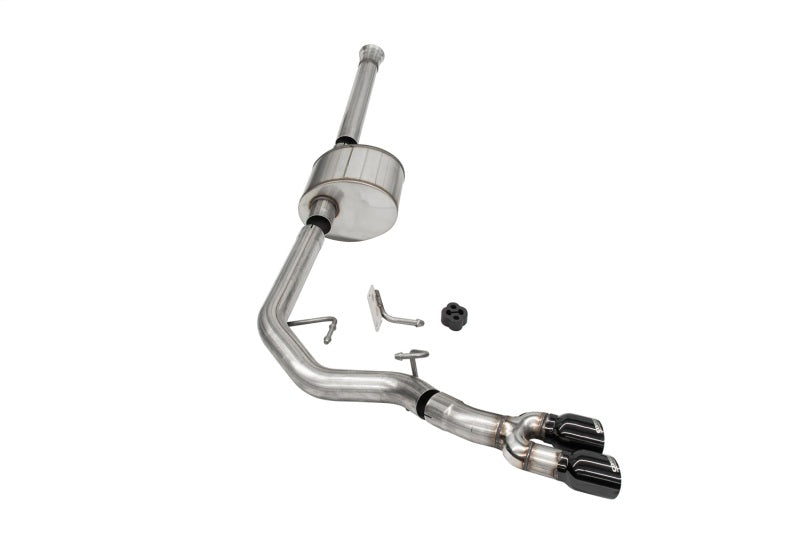Ford F-150 Corsa 2021-2022 SuperCab/6.5in Bed 5.0L V8 Xtreme Cat-Back Avant de la sortie du pneu-PVD noir