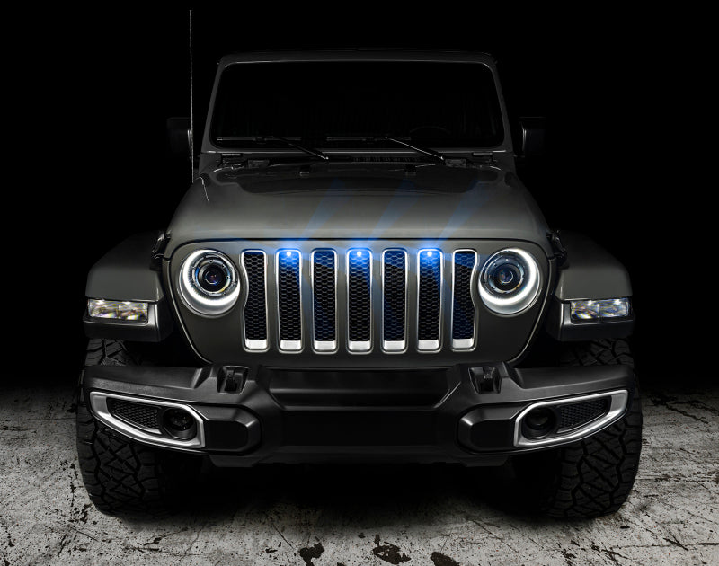 Kit de calandre à LED de style Oracle Pre-Runner pour Jeep Gladiator JT - Bleu VOIR LA GARANTIE