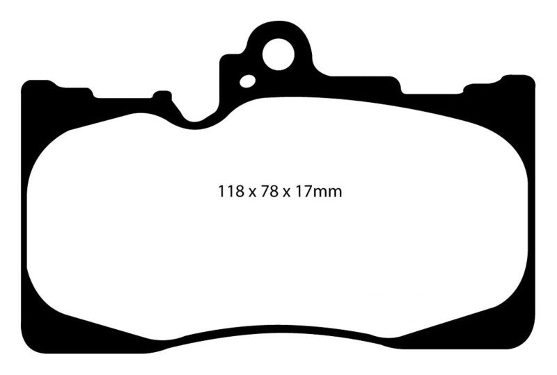 Plaquettes de frein avant EBC Yellowstuff pour Lexus GS350 3.5 RWD 07-08