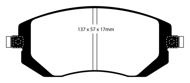 Plaquettes de frein avant EBC 04-06 Saab 9-2X 2.0 Turbo Yellowstuff