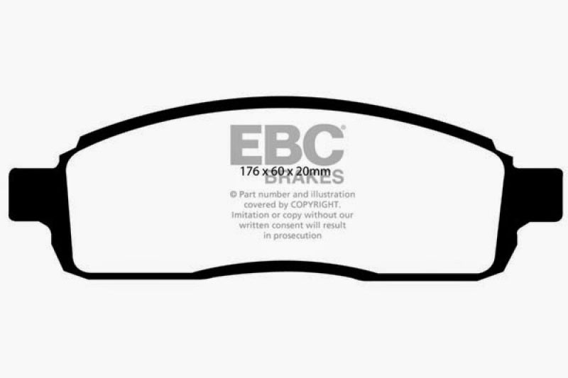 Plaquettes de frein avant EBC 04 Ford F150 4.2 (2WD) 6 Lug Yellowstuff