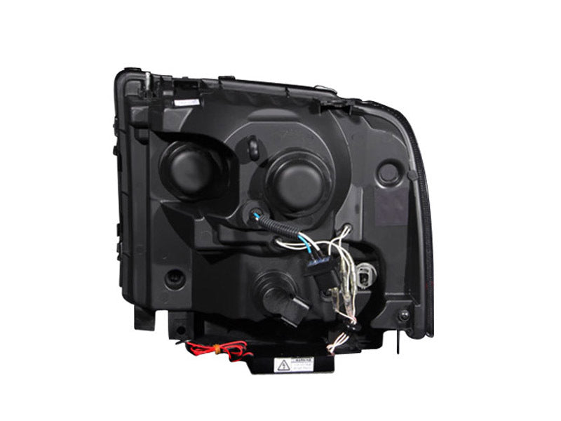 Phares de projecteur ANZO 2005-2007 Ford Excursion avec halo chromé et bande LED (CCFL) 1 pièce