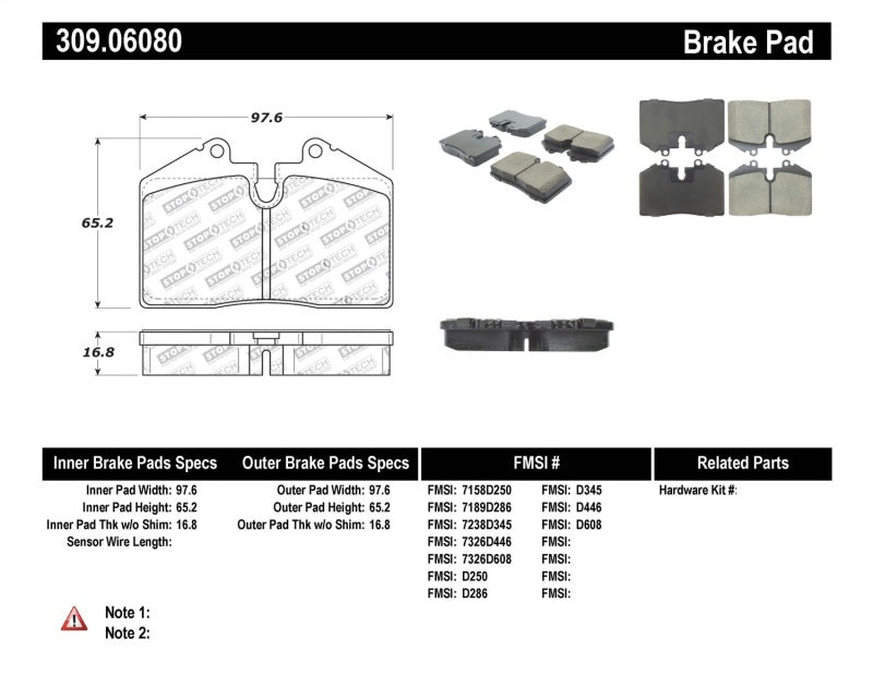 Plaquettes de performance StopTech