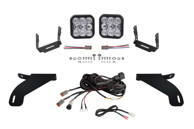 Kit d'éclairage à LED pour pare-chocs Ford F-150 SS5 21-22 de Diode Dynamics - Combo blanc Pro