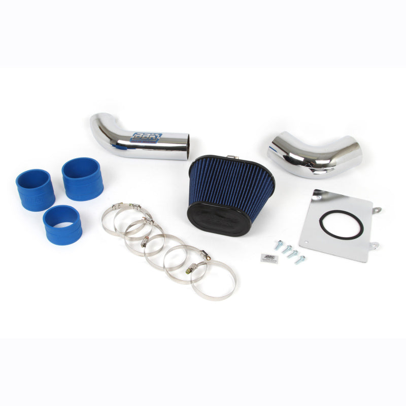 Kit d'admission d'air froid BBK 86-93 Mustang 5.0 - Style Fenderwell - Finition chromée
