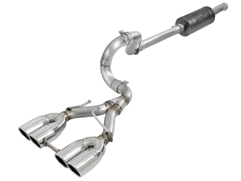 Échappement Cat-Back aFe Rebel Series 2,5 pouces en acier inoxydable 304 avec embout poli 18-20 Jeep Wrangler (JL)