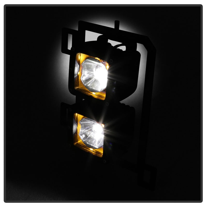 Spyder Dodge Ram 2013-2018 1500 Only Full LED Fog Lights W/Bracket and Universal Switch- Clear