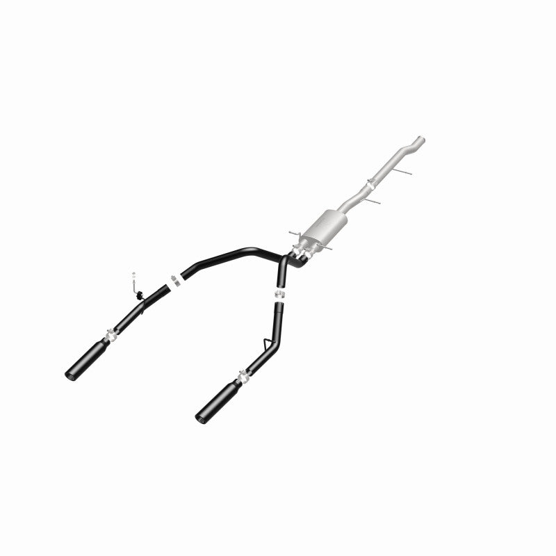 Cat-Back MagnaFlow SYS 3,5 pouces à embouts arrière divisés doubles noirs 10-13 Chevy Silverado / GMC Sierra 5,3 L