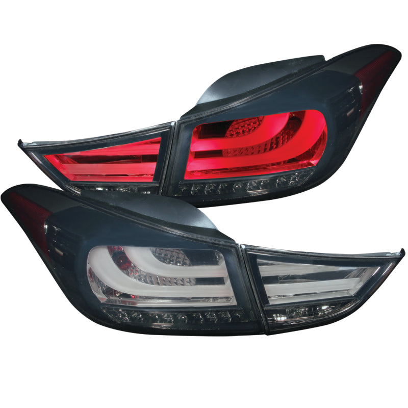 Feux arrière à LED ANZO 2011-2013 Hyundai Elantra Fumé 4 pièces