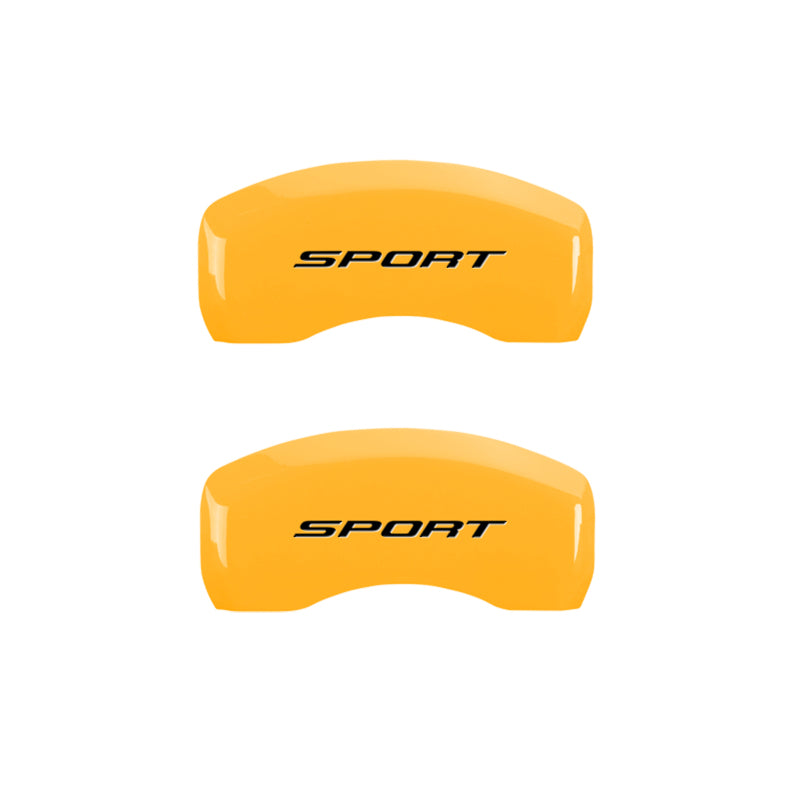 Couvre-étriers MGP 4 gravés avant et arrière sans boulons/Sport 2015 Finition jaune noir ch