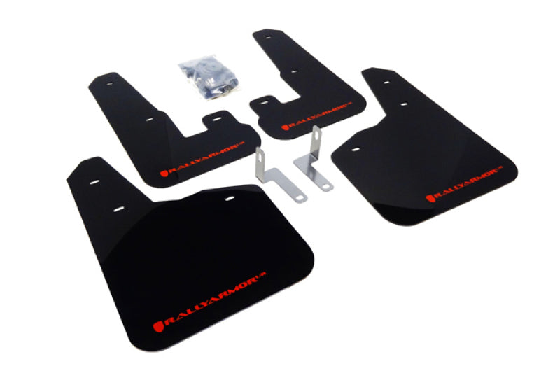 Bavette garde-boue Rally Armor 10-14 Subaru Legacy noire UR avec logo rouge