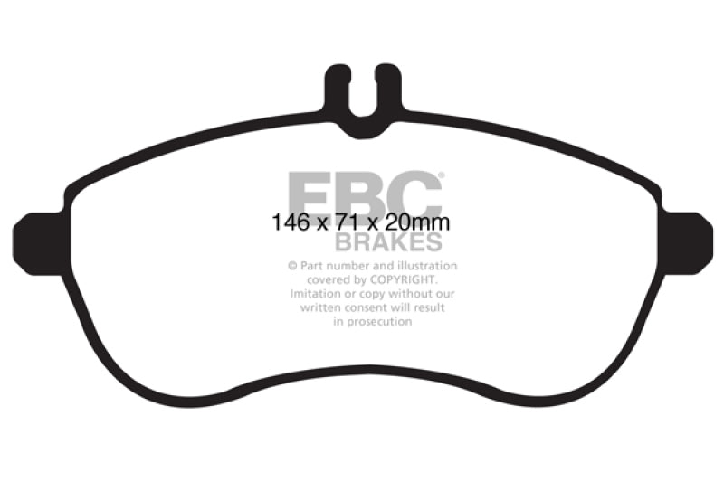 Plaquettes de frein avant EBC 12-14 Mercedes-Benz C250 (W204) 1.8 Turbo Yellowstuff