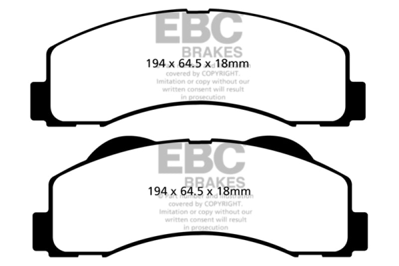 Plaquettes de frein avant EBC 15+ Ford Expedition 3.5 Twin Turbo 2WD Greenstuff