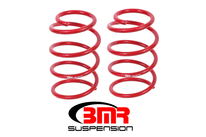 BMR 05-14 S197 Mustang GT Front Performance Version Lowering Springs - Red BMR Suspension