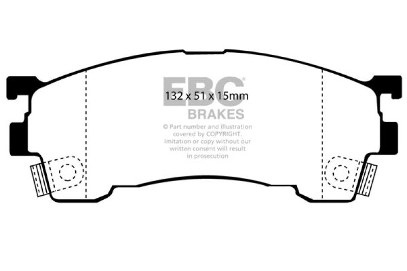 Plaquettes de frein avant EBC 93-97 Ford Probe 2.0 16v Yellowstuff