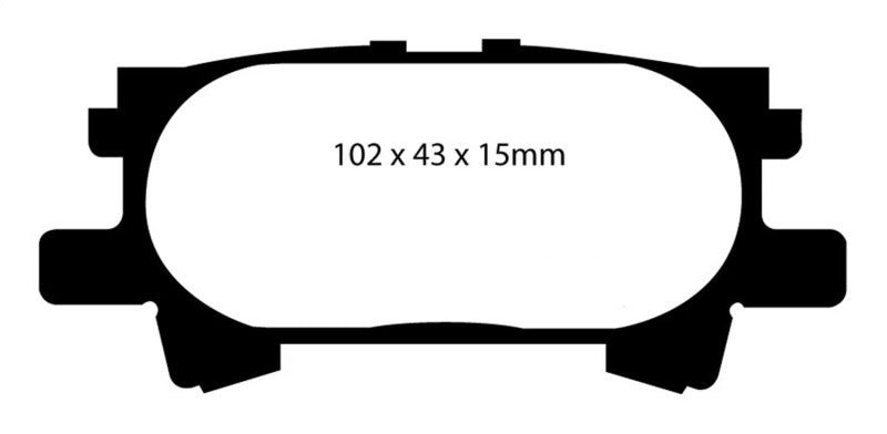 Plaquettes de frein arrière EBC 04-07 Lexus RX330 3.3 Greenstuff